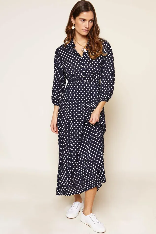 Rixo Dresses Women Izzy Shirt Dress Runway Spot Navy