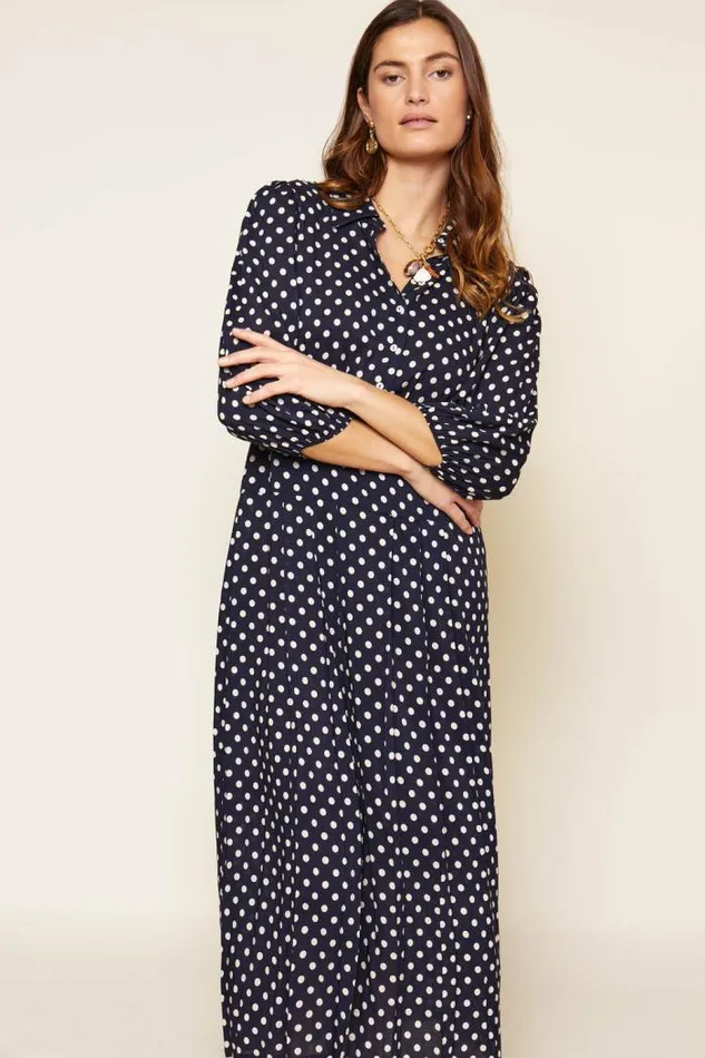 Rixo Dresses Women Izzy Shirt Dress Runway Spot Navy