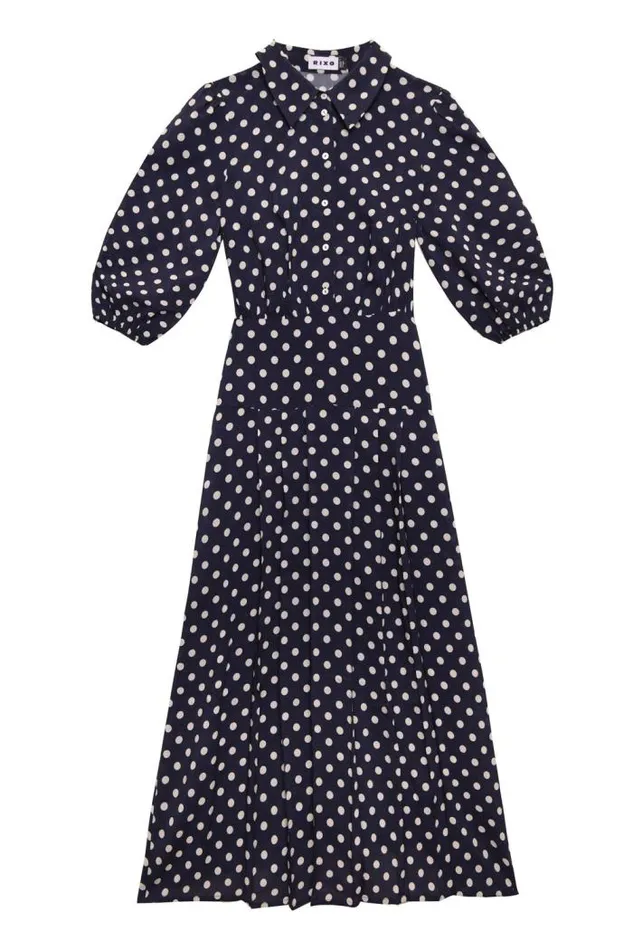 Rixo Dresses Women Izzy Shirt Dress Runway Spot Navy