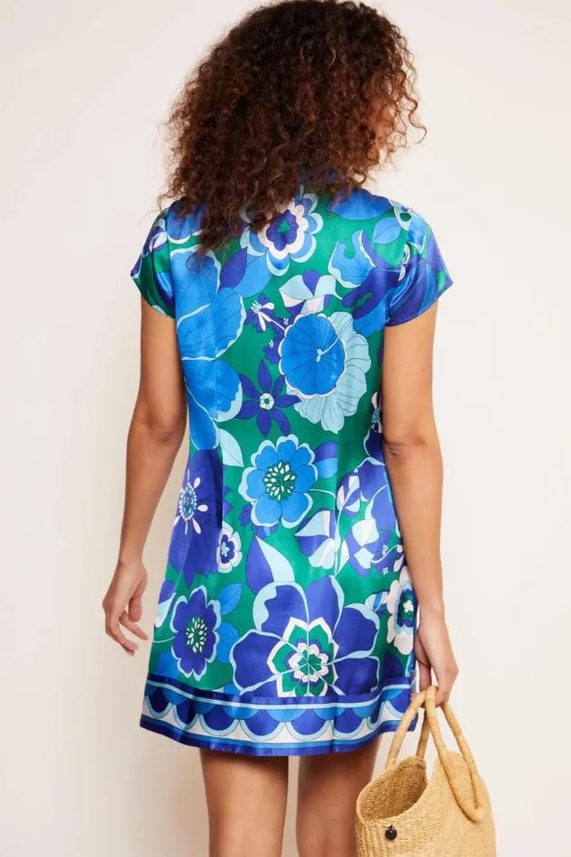 Rixo Dresses Women Lolita Mini Dress Miami Floral Emerald