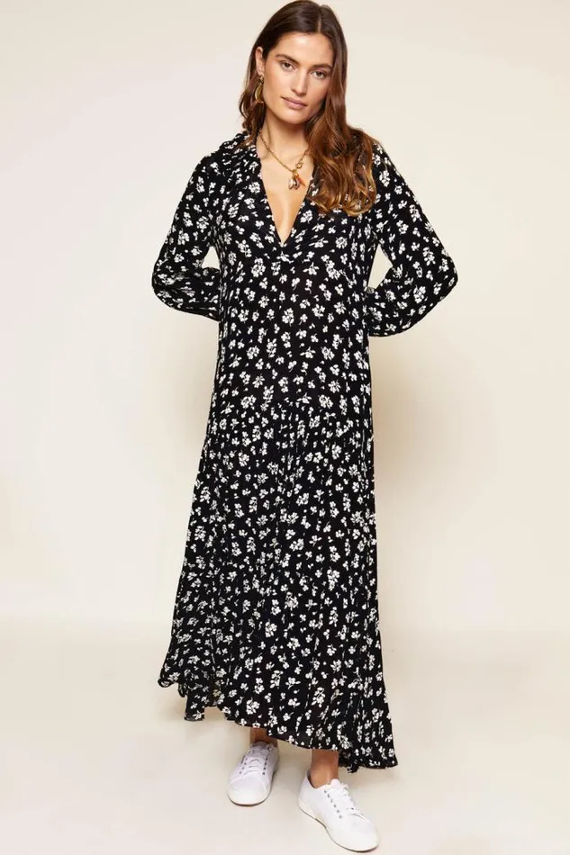 Rixo Dresses Women Mali Midi Dress Easy Floral Navy