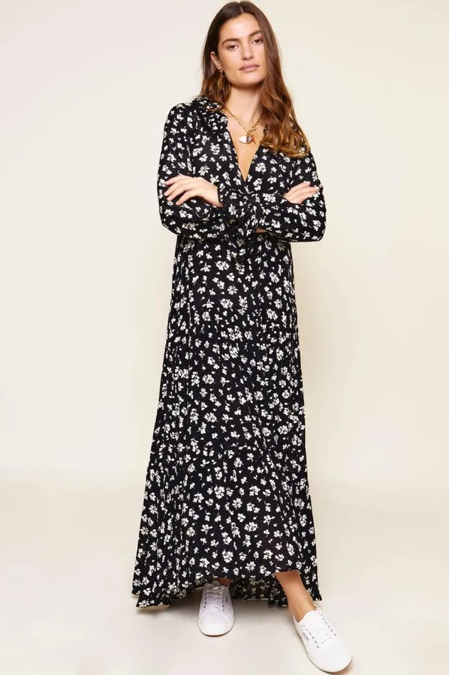 Rixo Dresses Women Mali Midi Dress Easy Floral Navy