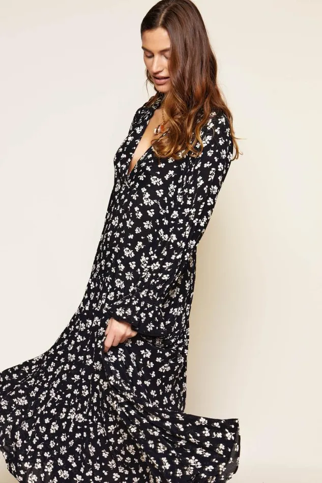 Rixo Dresses Women Mali Midi Dress Easy Floral Navy