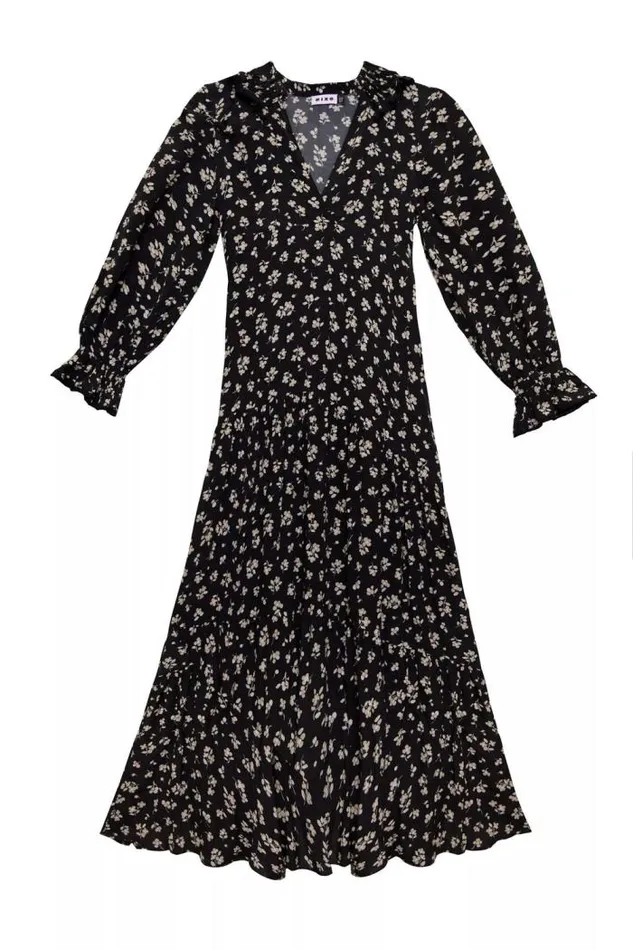 Rixo Dresses Women Mali Midi Dress Easy Floral Navy