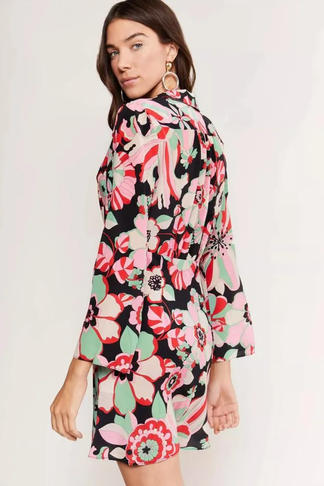 Rixo Dresses Women Renata Silk Mini Dress Parisian Daisy Multi