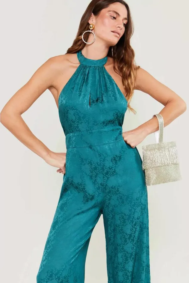 Rixo Dresses Women Rocky Jacquard Jumpsuit Blossom Jacquard Forest