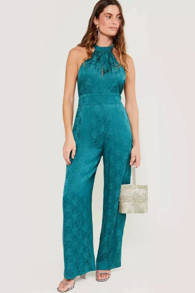 Rixo Dresses Women Rocky Jacquard Jumpsuit Blossom Jacquard Forest