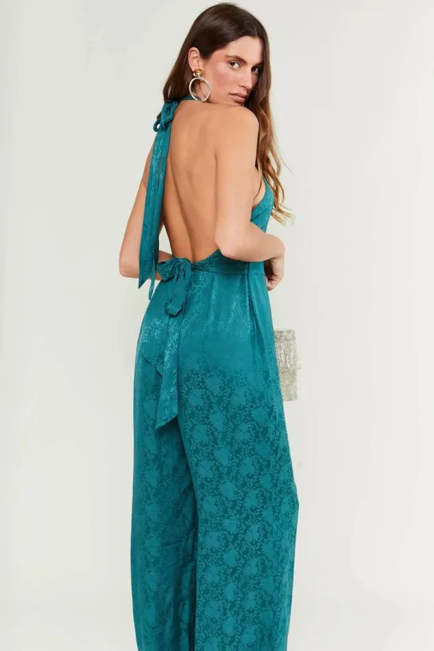 Rixo Dresses Women Rocky Jacquard Jumpsuit Blossom Jacquard Forest