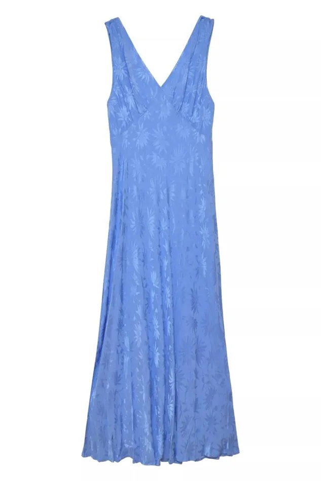 Rixo Dresses Women Sandrine Midi Dress Daisy Jacquard Blue
