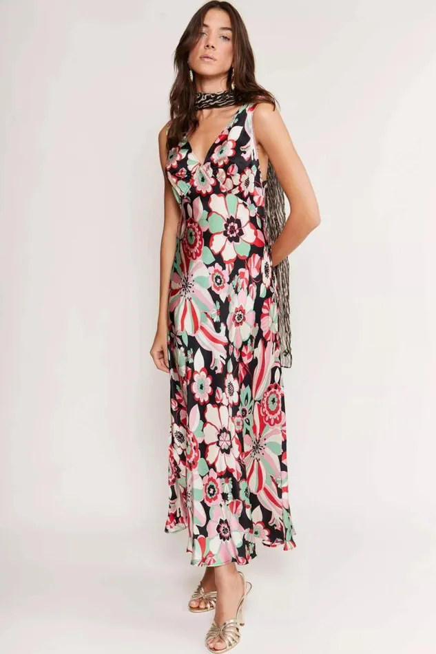 Rixo Dresses Women Sandrine Midi Dress Parisian Daisy Multi