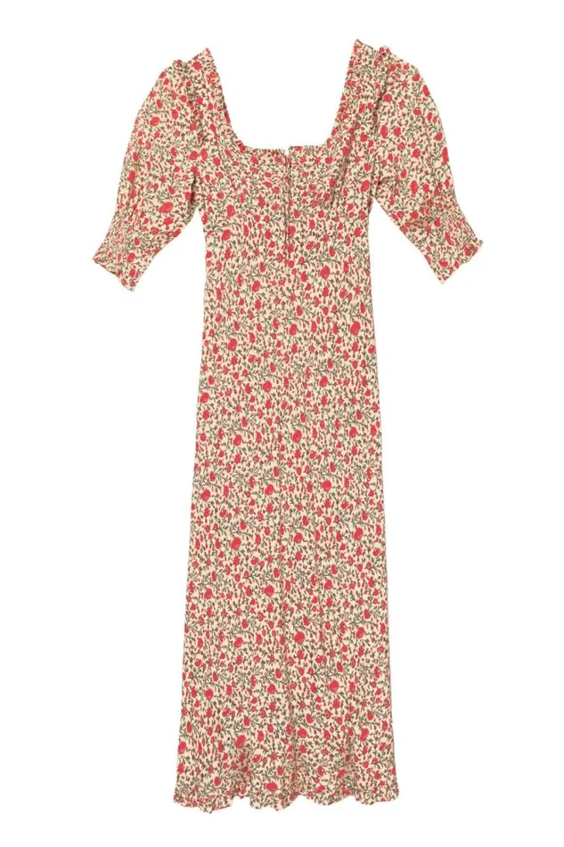 Rixo Dresses Women Sathya Midi Dress Ditsy Trail Cream