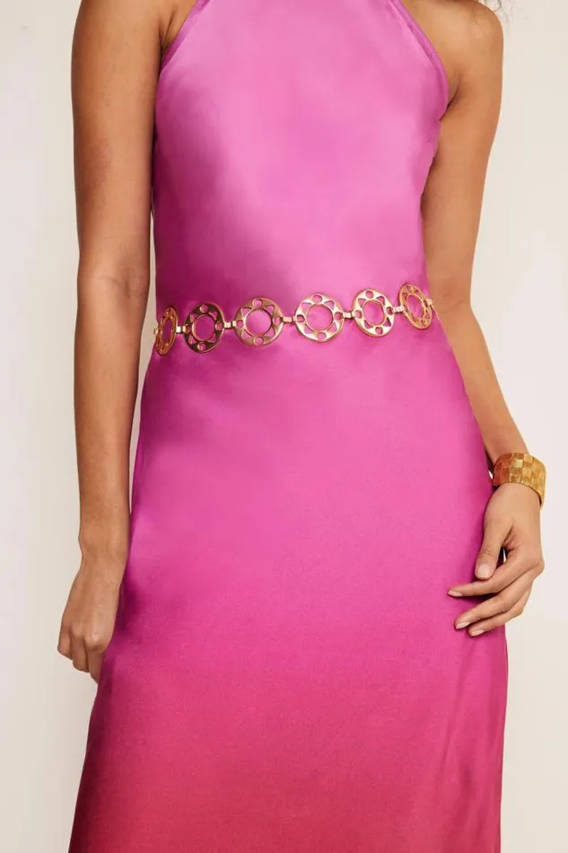 Rixo Dresses Women Savona Silk Gown Ombre Pink