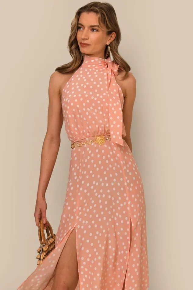 Rixo Dresses Women Valerie Marilyn Spot Pink