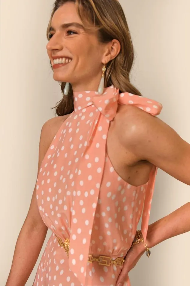 Rixo Dresses Women Valerie Marilyn Spot Pink