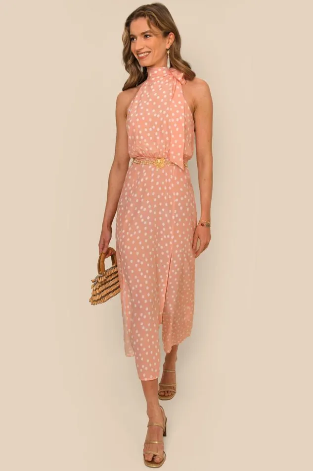 Rixo Dresses Women Valerie Marilyn Spot Pink