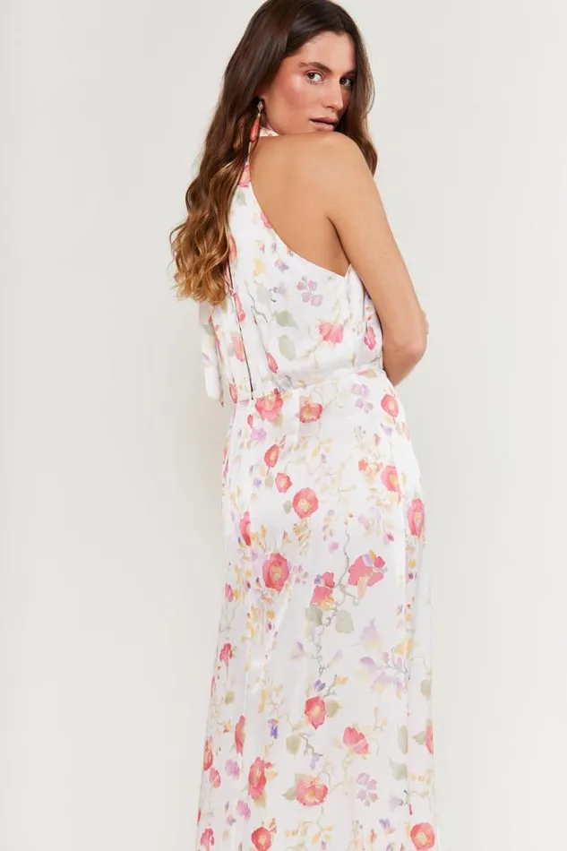 Rixo Dresses Women Valerie Midi Dress Waterblossom Ivory