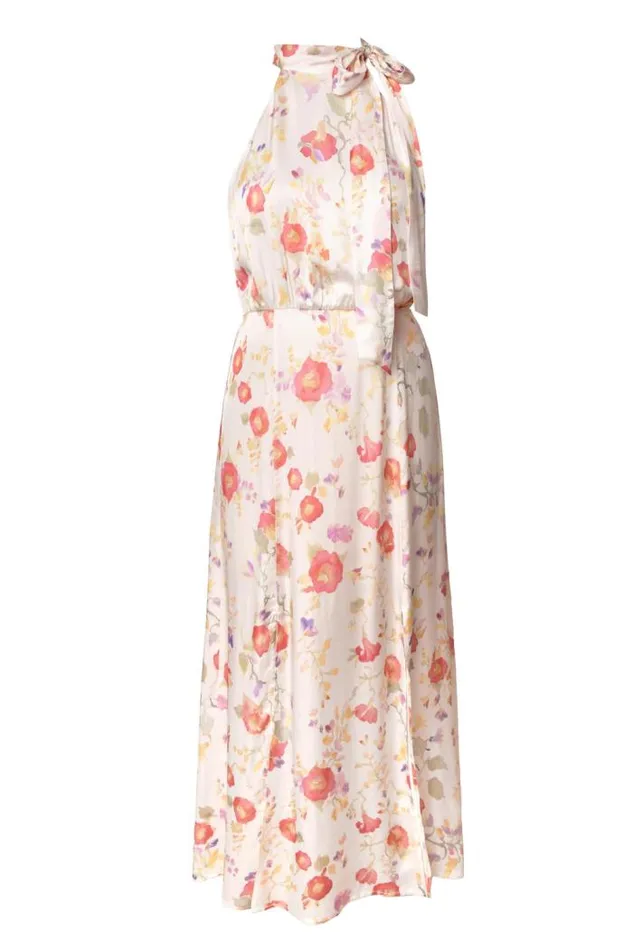 Rixo Dresses Women Valerie Midi Dress Waterblossom Ivory