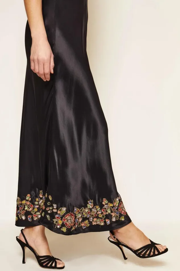 Rixo Dresses Women Zadie Midi Dress Waterblossom Embellishment Black