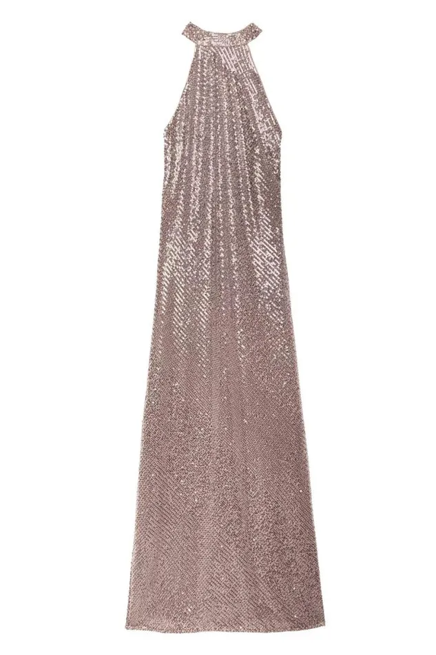 Rixo Dresses Women Zuri Sequinned Midi Dress Embellishment Gold