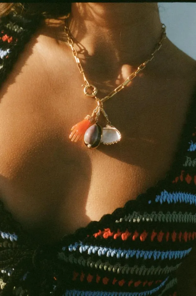 Rixo Jewellery Women Cowrie Charm Lavender
