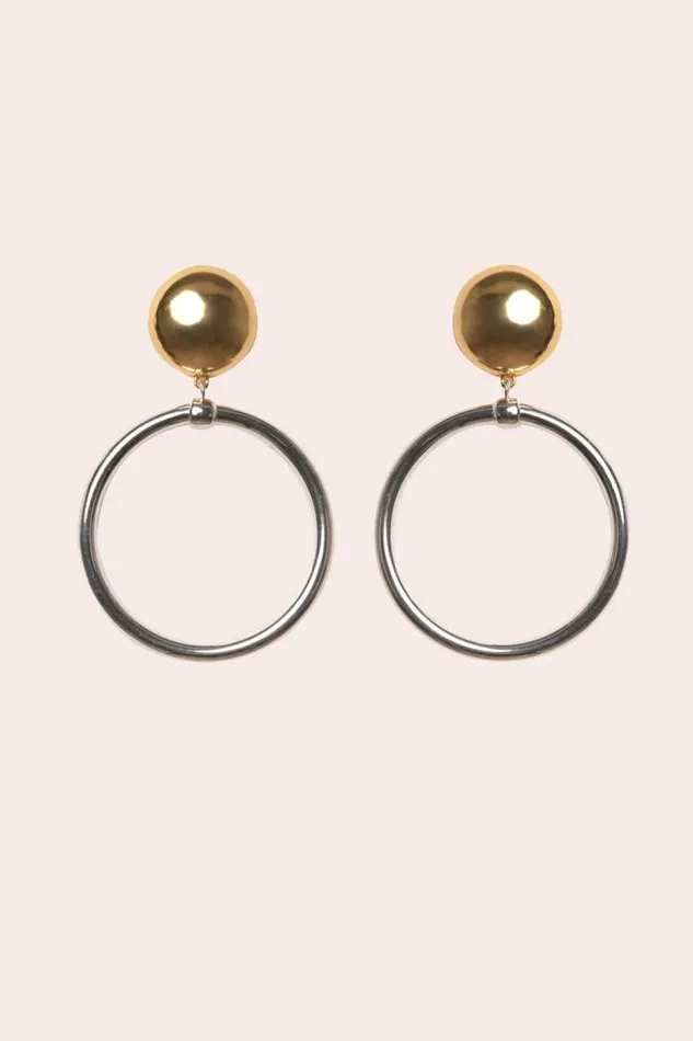 Rixo Jewellery Women Ruia Hoop Earrings Silver Gold