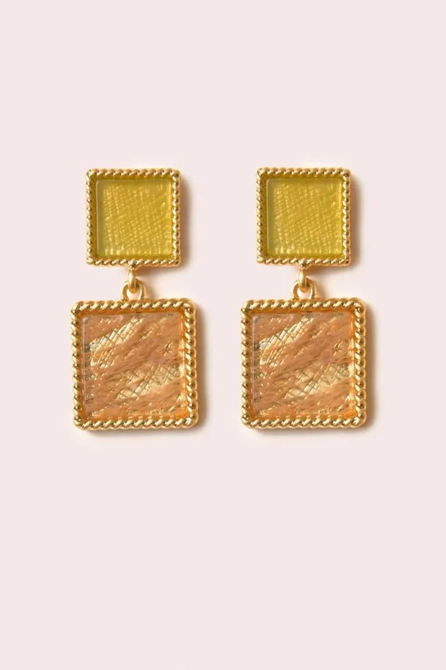 Rixo Jewellery Women Tait Earrings Gold Sage