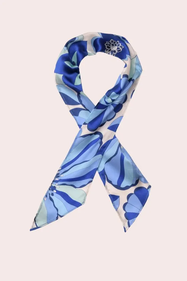 Rixo Scarves Women Alexa Silk Scarf Miami Floral Ivory