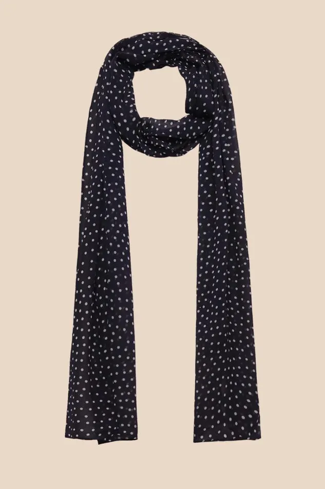 Rixo Scarves Women Julien PolkaDot Scarf Polka Dot Navy