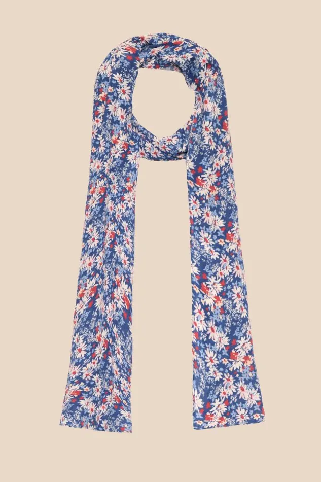 Rixo Scarves Women Julien Scarf Blue Daisy Trail