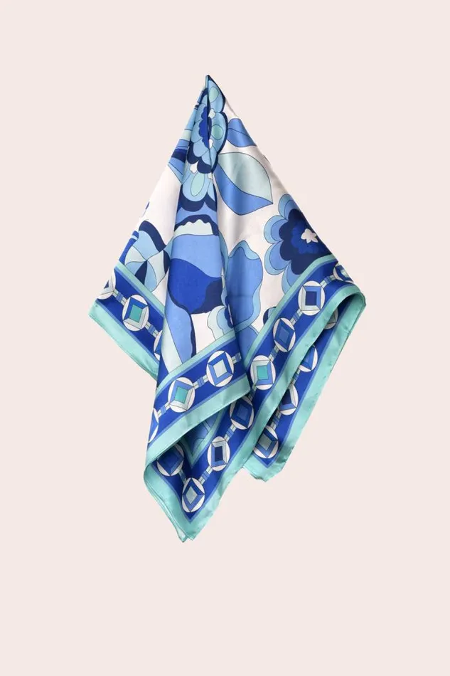 Rixo Scarves Women Menno Silk Scarf Miami Floral Ivory