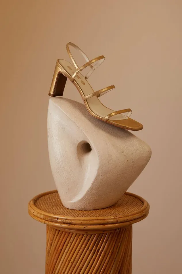 Rixo Shoes Women Ciervo Leather Sandals Gold