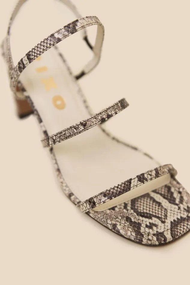 Rixo Shoes Women Ciervo Leather Sandals Snakeskin