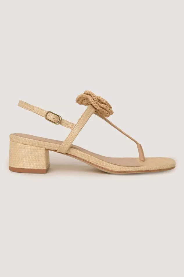 Rixo Shoes Women Kasey Raffia Sandals Butter