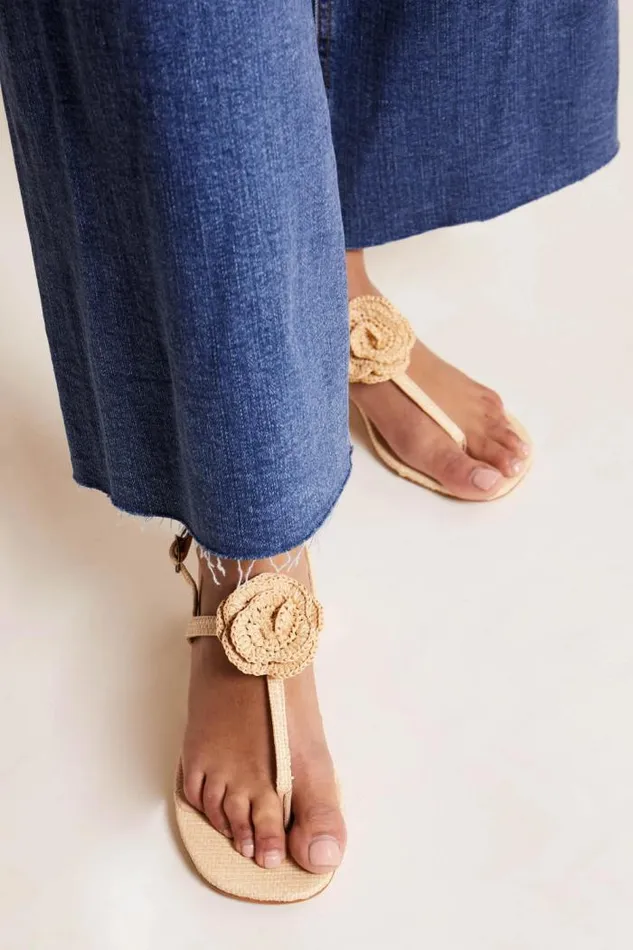 Rixo Shoes Women Kasey Raffia Sandals Butter