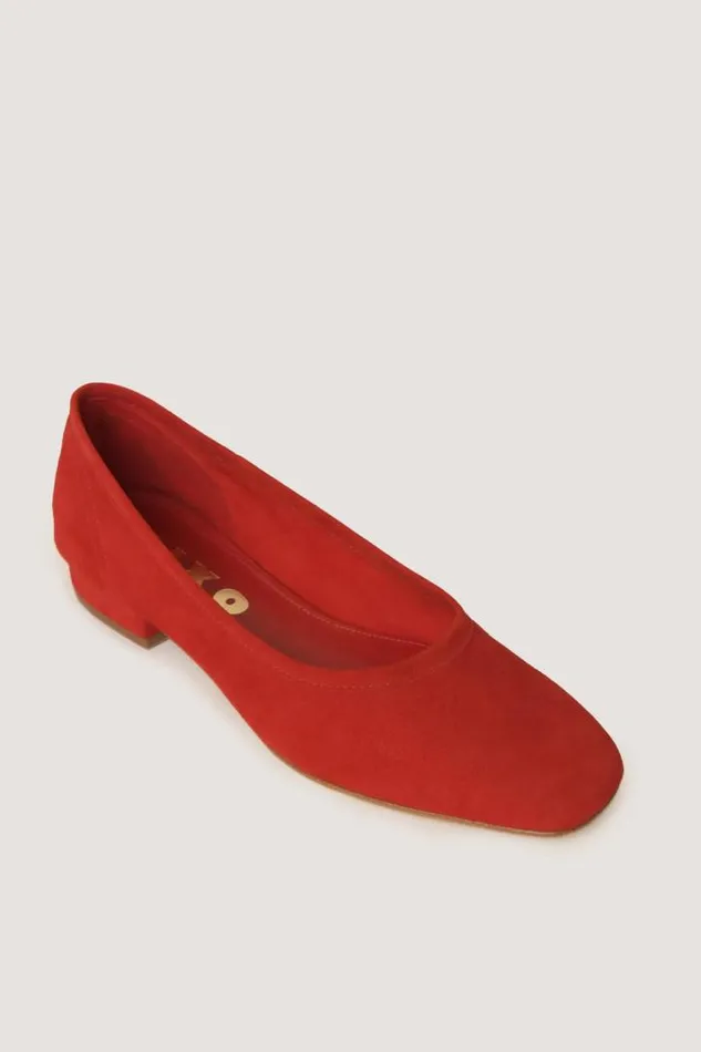Rixo Shoes Women Kierna Suede Pumps Red