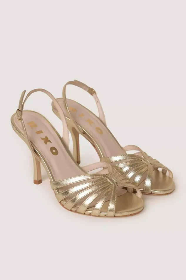Rixo Shoes Women Mavi Leather Sandals Gold