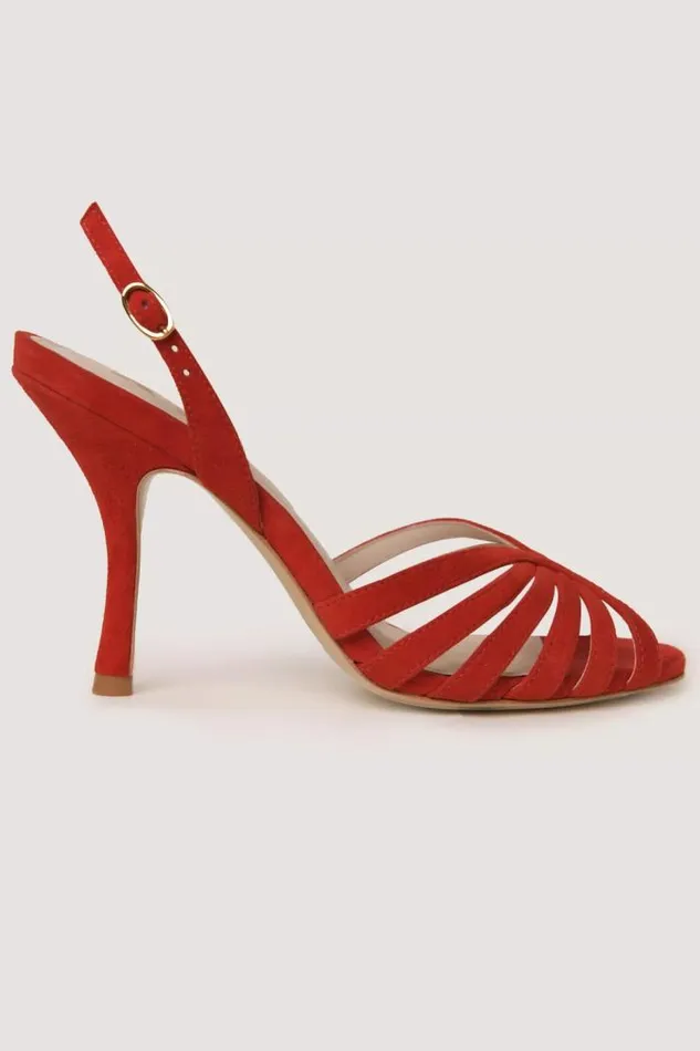 Rixo Shoes Women Mavi Suede Sandals Red