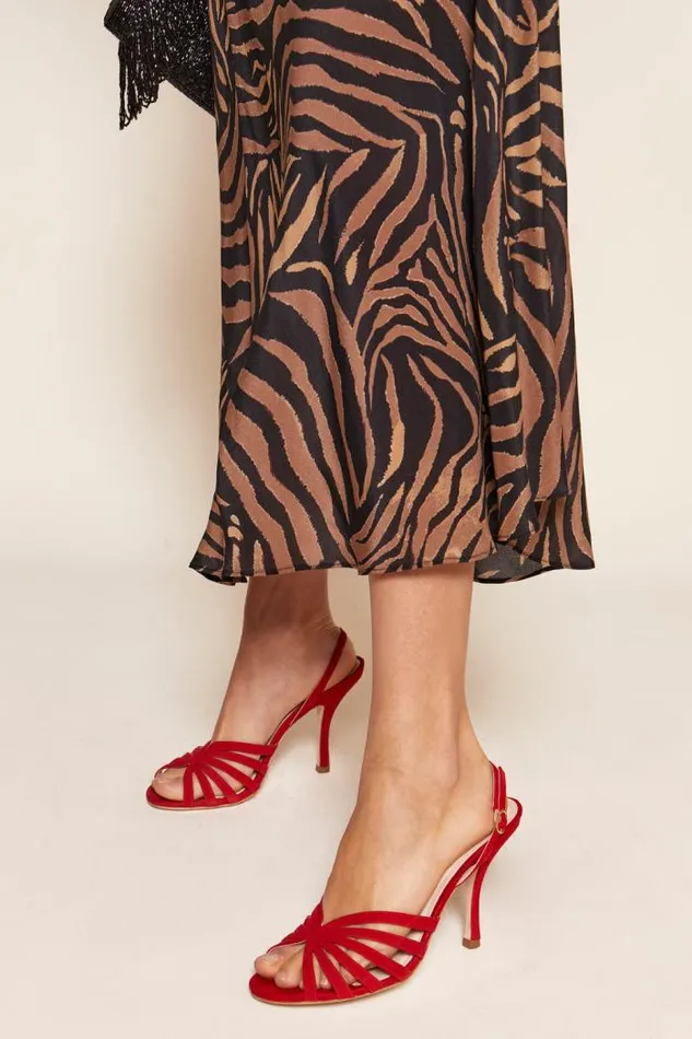Rixo Shoes Women Mavi Suede Sandals Red