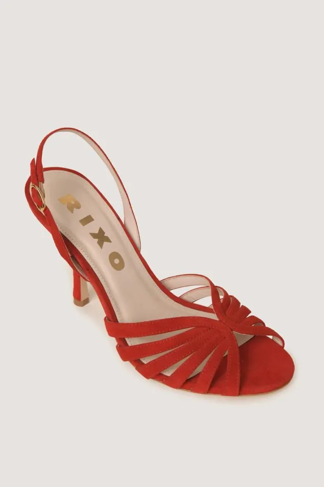 Rixo Shoes Women Mavi Suede Sandals Red