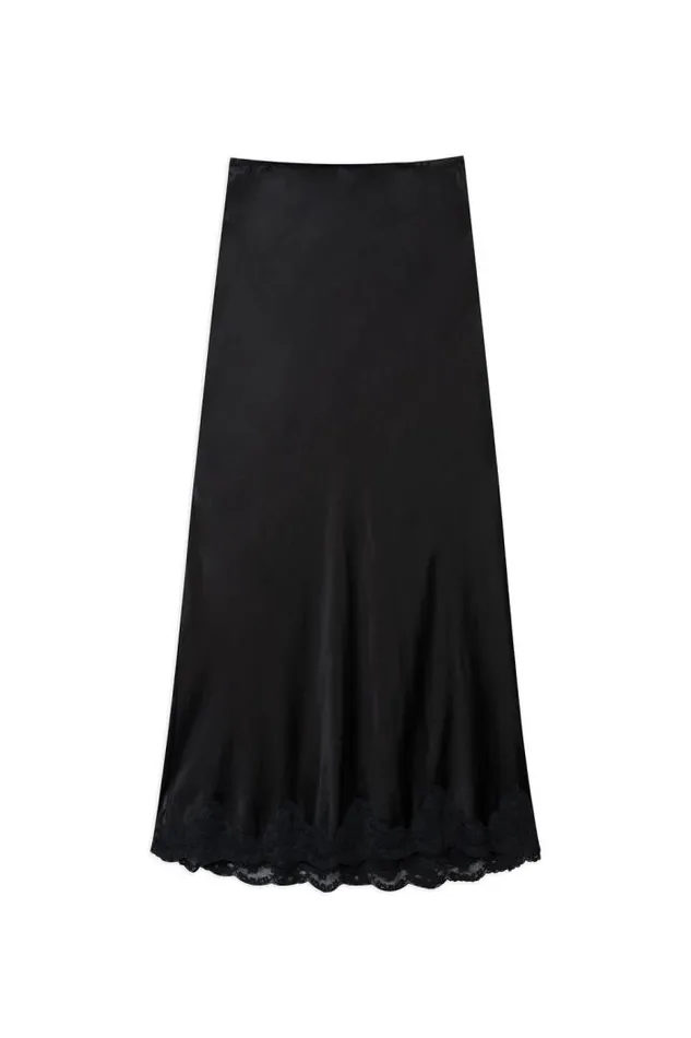 Rixo Skirts Women Crystal Midi Skirt Black
