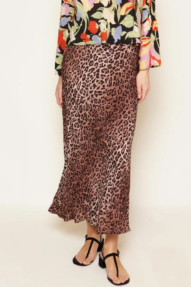 Rixo Skirts Women Kelly Leopard Midi Skirt Leopard