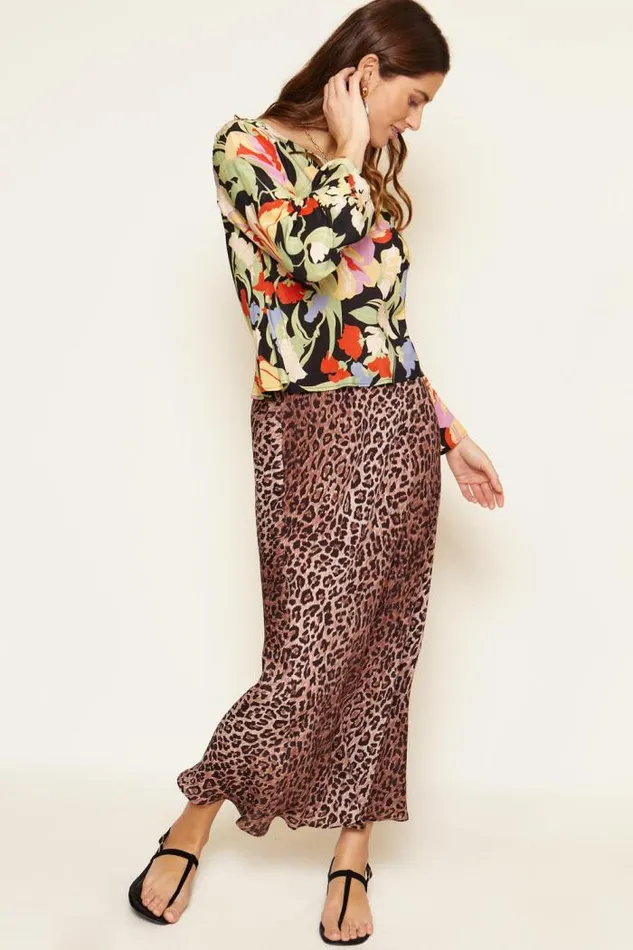Rixo Skirts Women Kelly Leopard Midi Skirt Leopard