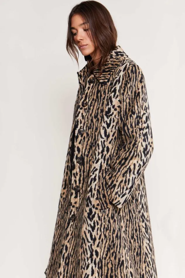 Rixo Staples Women Milly Leopard Coat Bohemia Leopard
