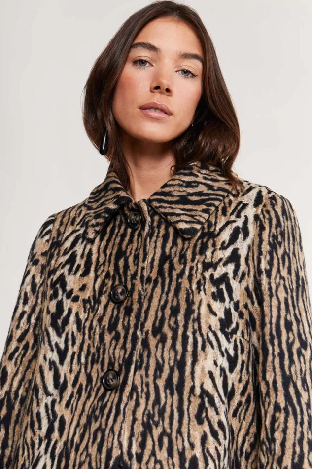 Rixo Staples Women Milly Leopard Coat Bohemia Leopard