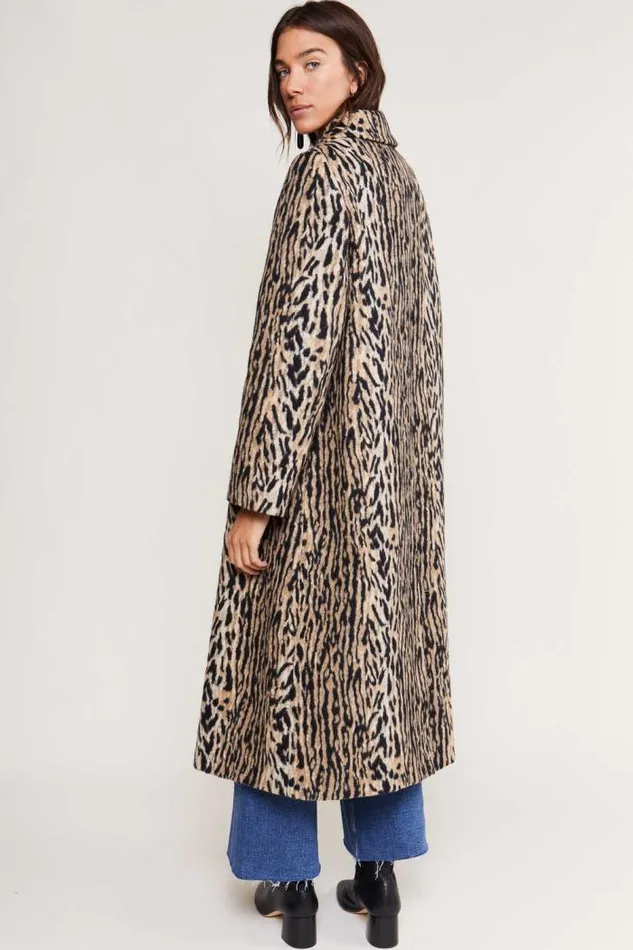 Rixo Staples Women Milly Leopard Coat Bohemia Leopard