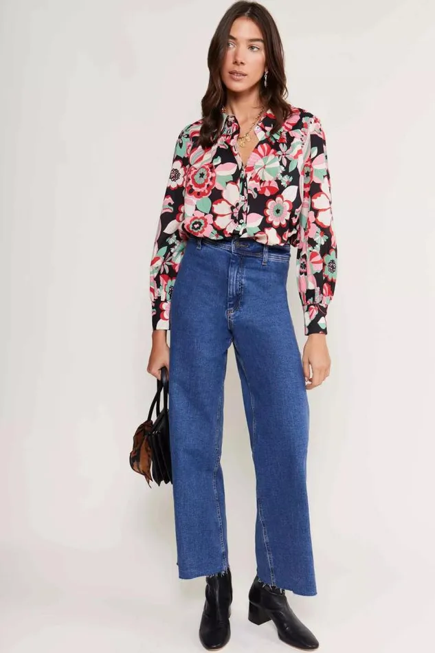 Rixo Tops Women Blake Cotton Shirt Parisian Daisy Multi