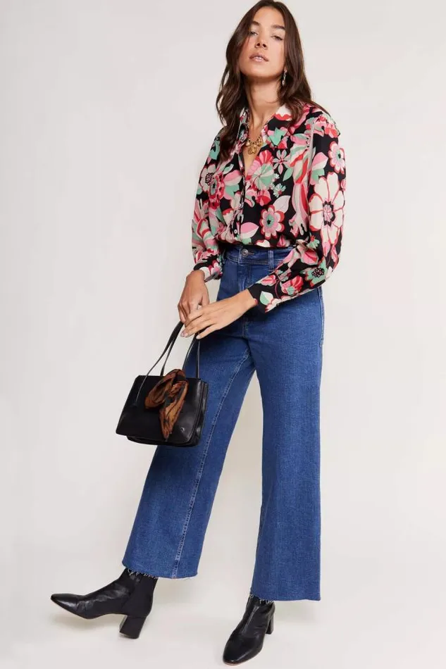 Rixo Tops Women Blake Cotton Shirt Parisian Daisy Multi