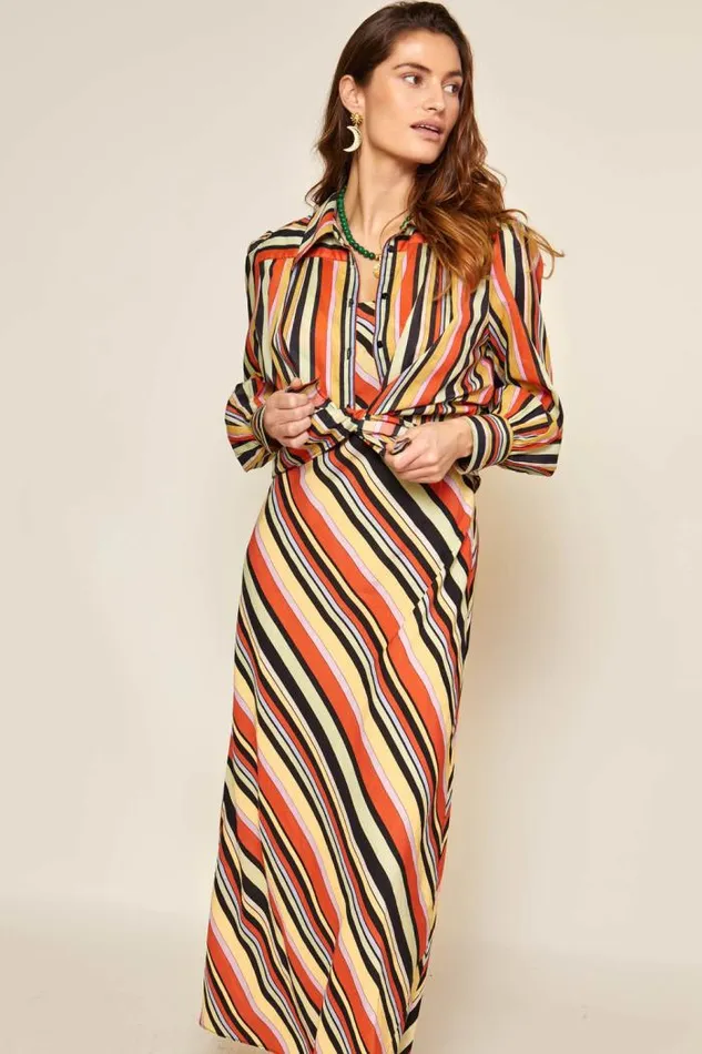 Rixo Tops Women Blake Cotton Shirt Sorento Stripe Multi