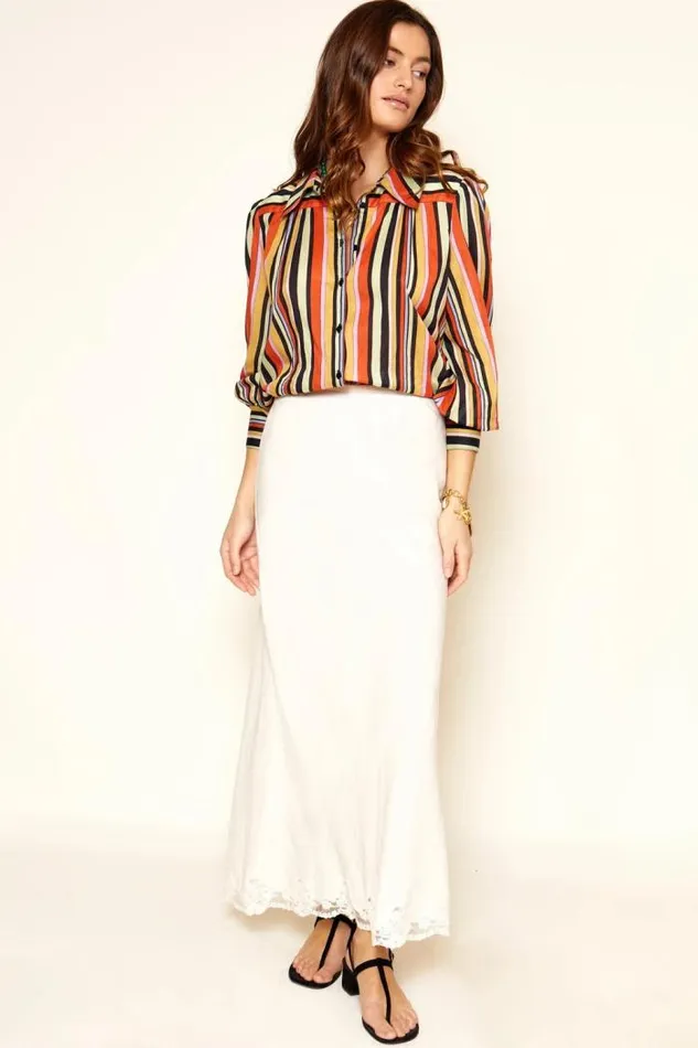 Rixo Tops Women Blake Cotton Shirt Sorento Stripe Multi