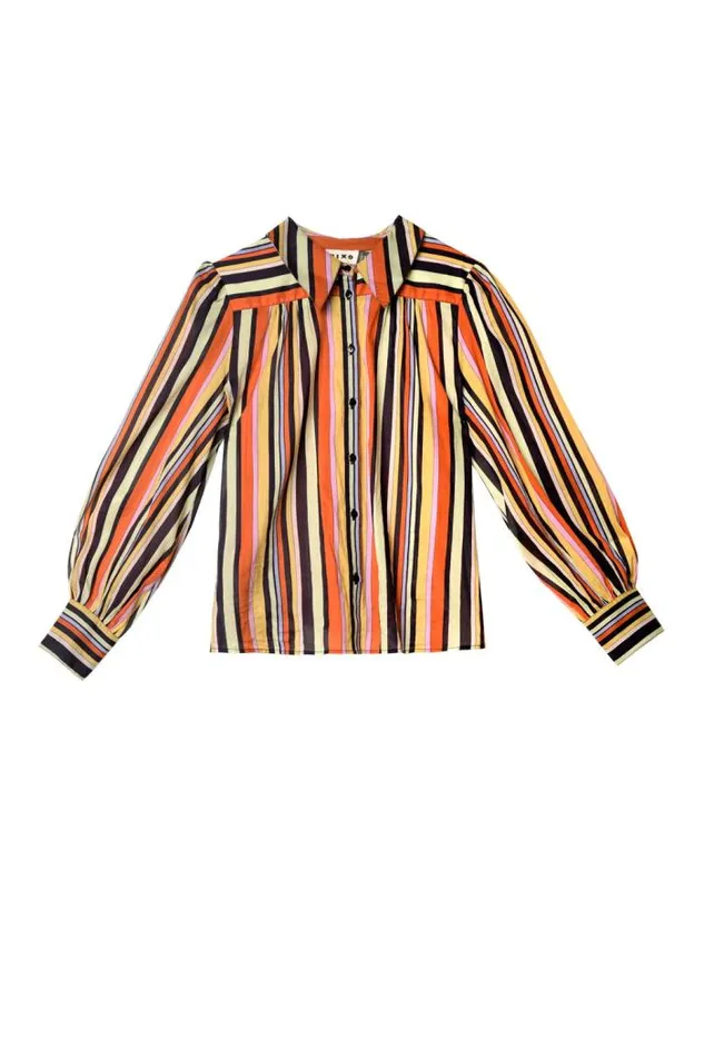 Rixo Tops Women Blake Cotton Shirt Sorento Stripe Multi